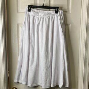Woman Within Classic White A-Line Skirt